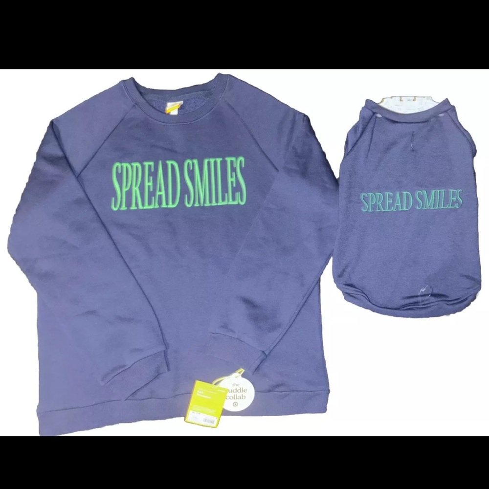 Spread Smiles The Cuddle Collab Kids Sweat Shirt XL 14 dog sweater sold separate